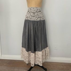 Silk Lace maxi Gypsy Skirt